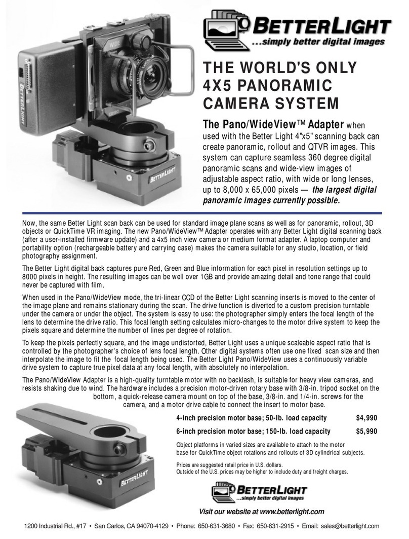 Better Light Panoramic Camera System Bedienungsanleitung