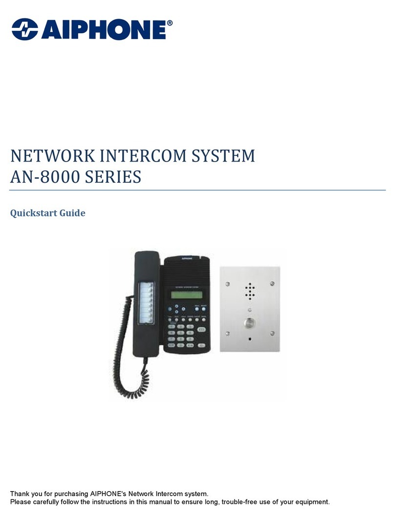 Aiphone INTERCOM AN-8000 Bedienungsanleitung