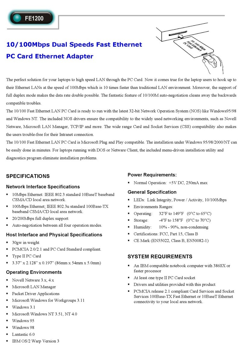 Abocom FE1200 Bedienungsanleitung Abocom FE1200 Bedienungsanleitung