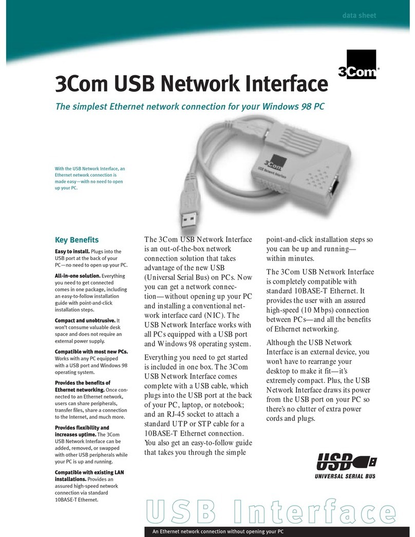3Com USB Network Interface Bedienungsanleitung