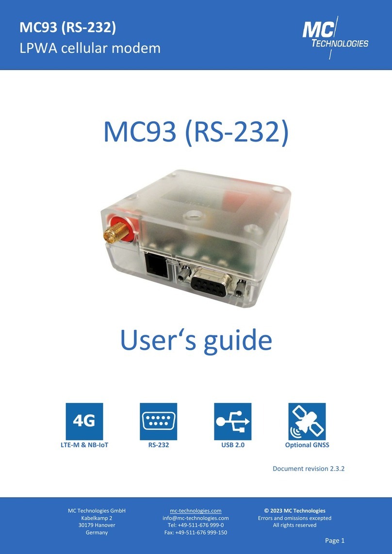 MC Technologies MC93 Bedienungsanleitung