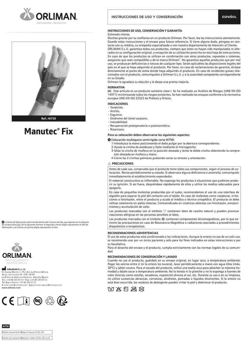 Orliman Manutec Fix Betriebsanleitung