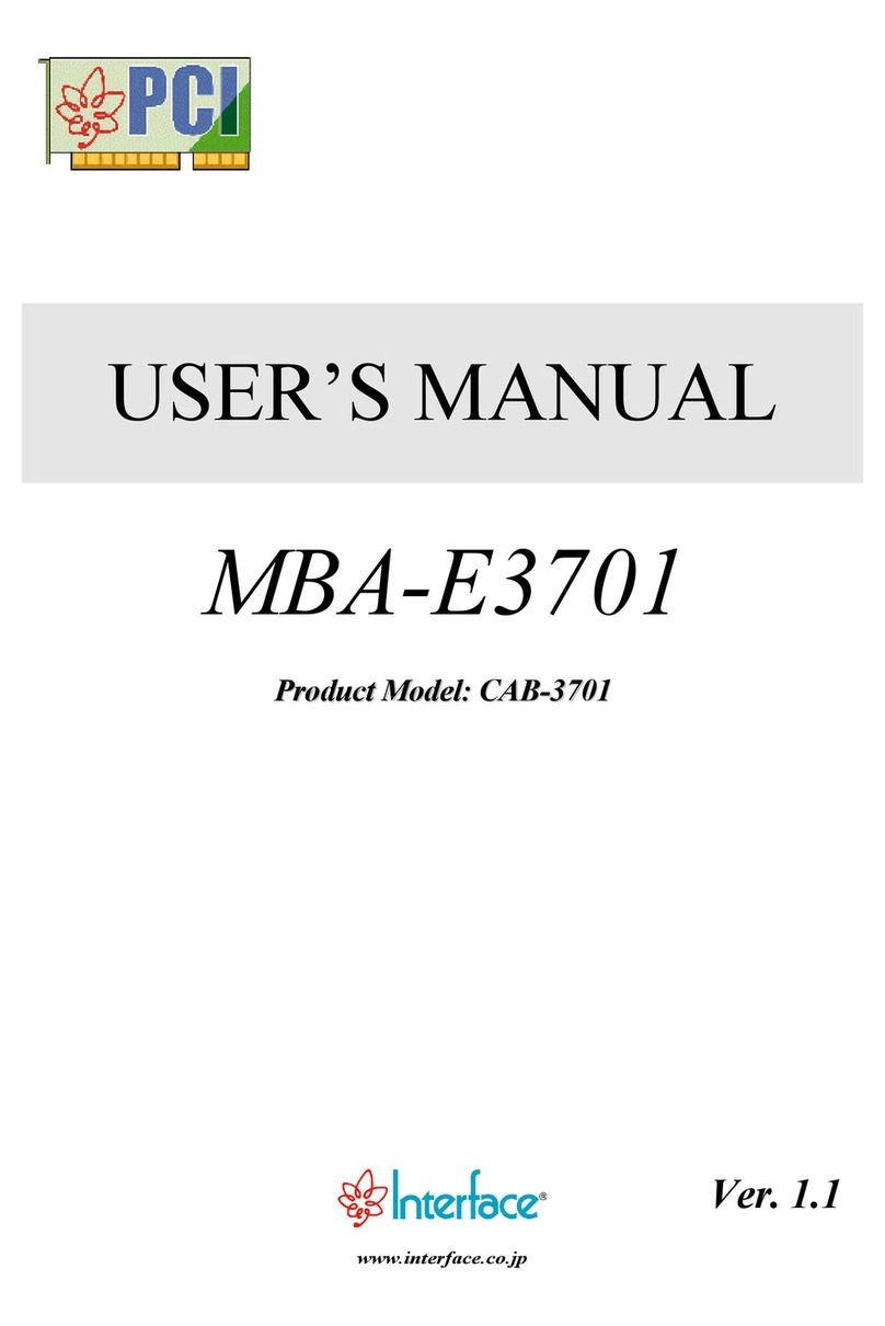 Interface MBA-E3701 Bedienungsanleitung