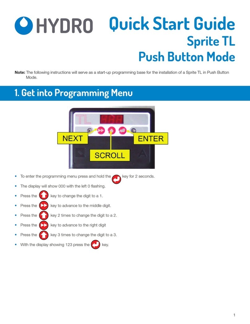 Hydro Sprite TL Bedienungsanleitung