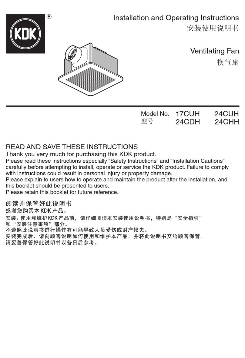 KDK 17CUH Bedienungsanleitung