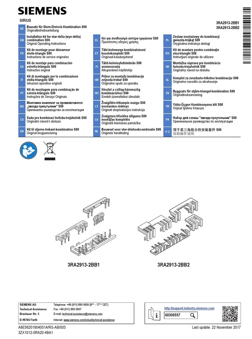 Siemens SIRIUS S00 Bedienungsanleitung