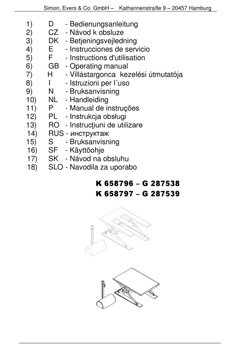 Simon, Evers & Co HTF-E Bedienungsanleitung