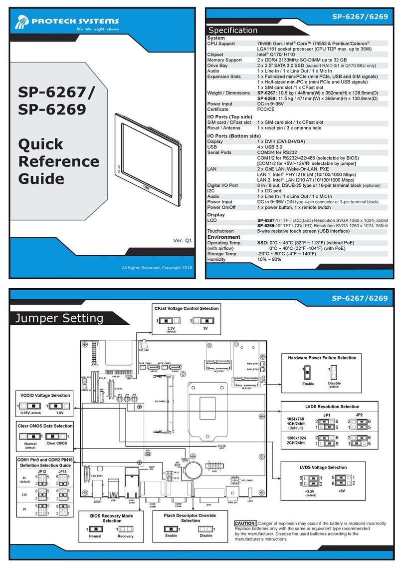 Protech Systems SP-6267 Bedienungsanleitung
