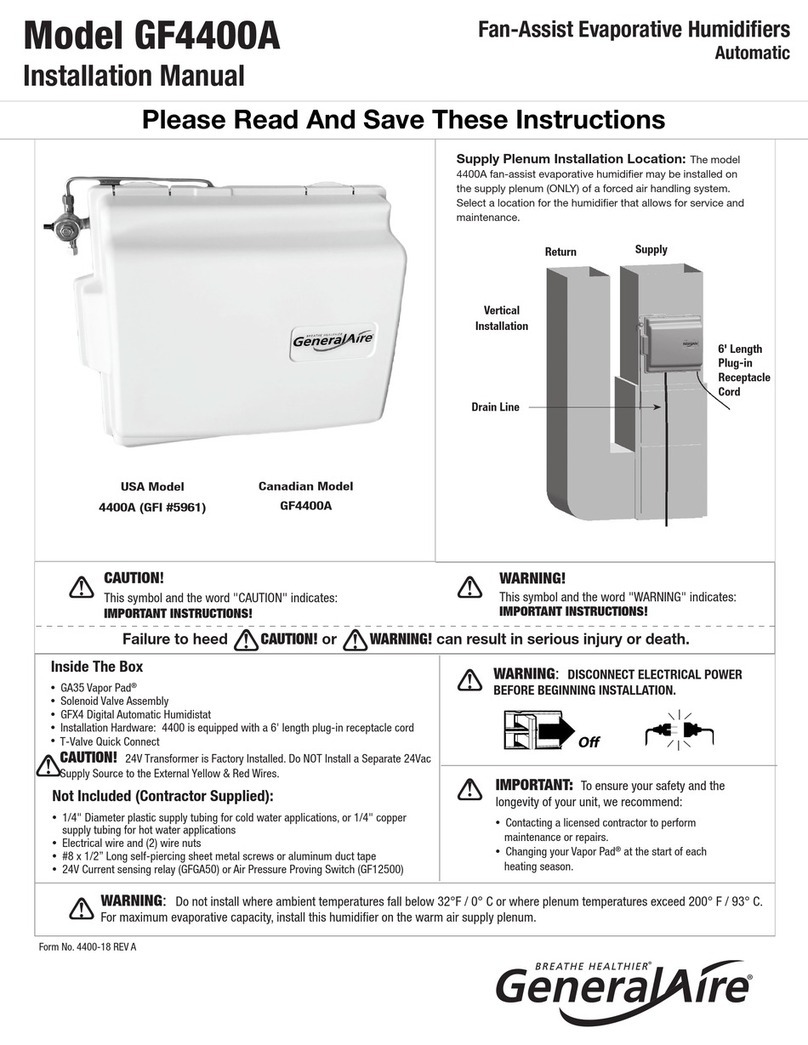 GeneralAire GF4400A Bedienungsanleitung