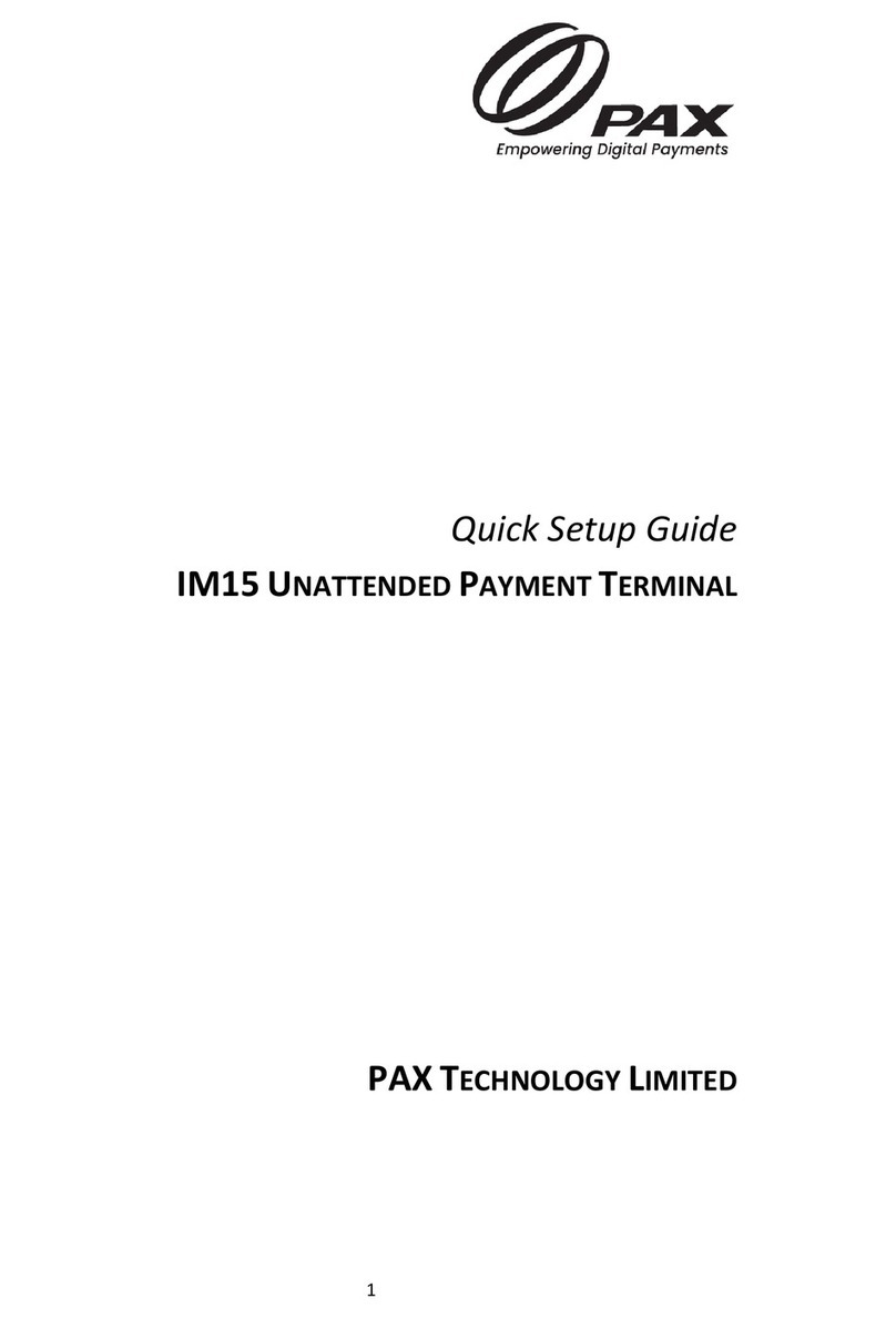 Pax Technology IM15 Bedienungsanleitung Pax Technology IM15 Bedienungsanleitung
