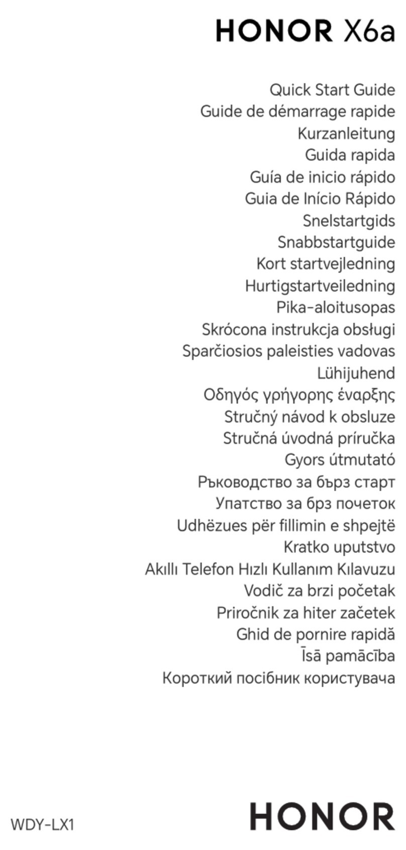honor X6a Bedienungsanleitung honor X6a Bedienungsanleitung