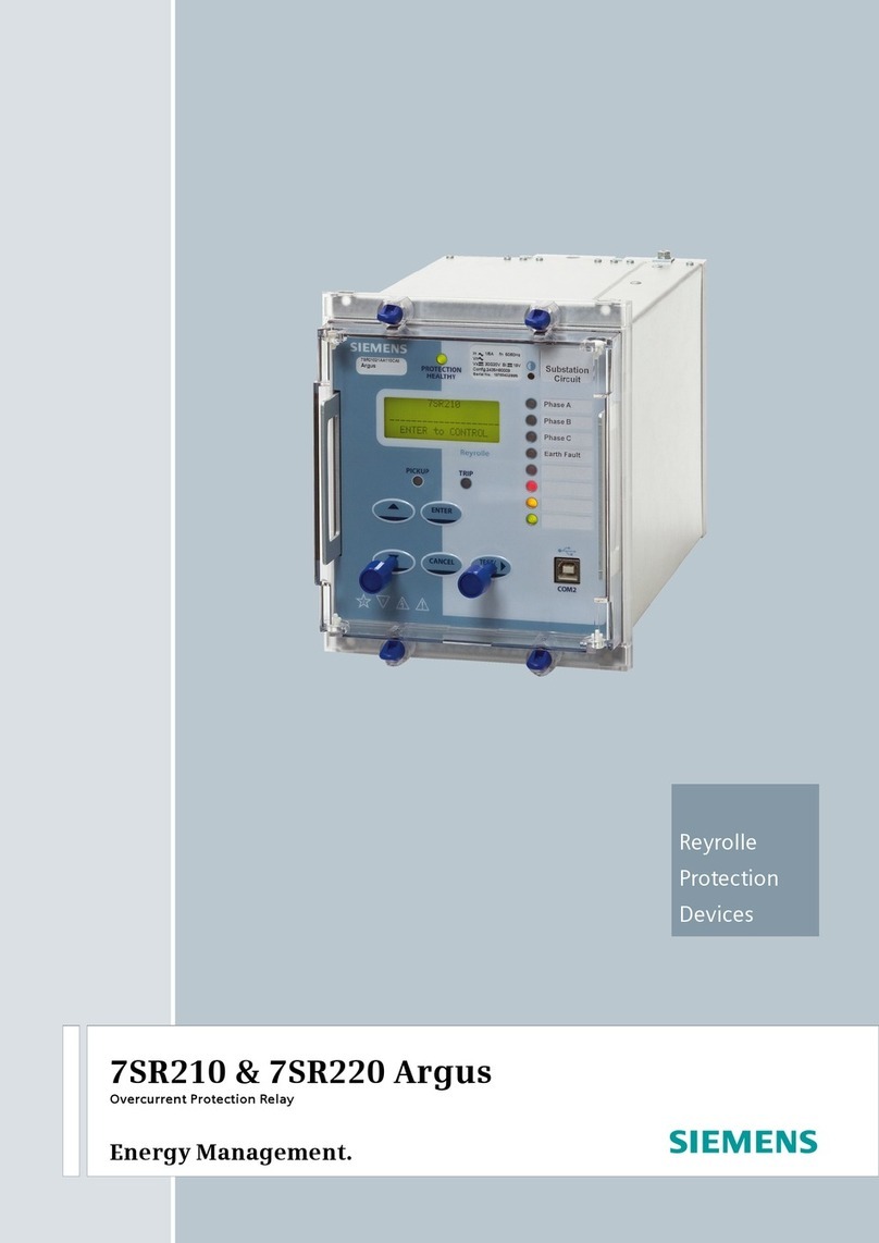 Siemens 7SR210 Argus Bedienungsanleitung Siemens 7SR210 Argus Bedienungsanleitung