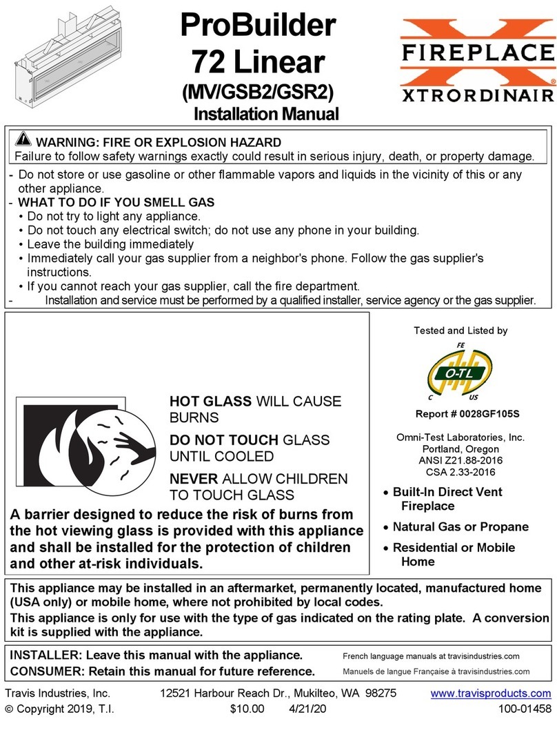 FireplaceXtrordinair ProBuilder 72 Linear Bedienungsanleitung FireplaceXtrordinair ProBuilder 72 Linear Bedienungsanleitung