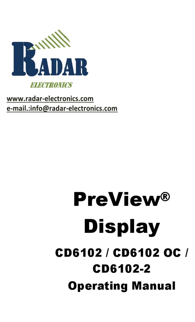 Radar Electronics PreView CD6102 Bedienungsanleitung