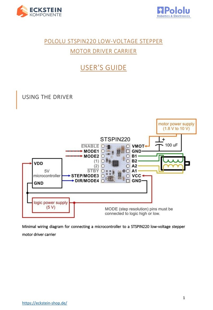 Eckstein komponente POLOLU STSPIN220 Bedienungsanleitung Eckstein komponente POLOLU STSPIN220 Bedienungsanleitung