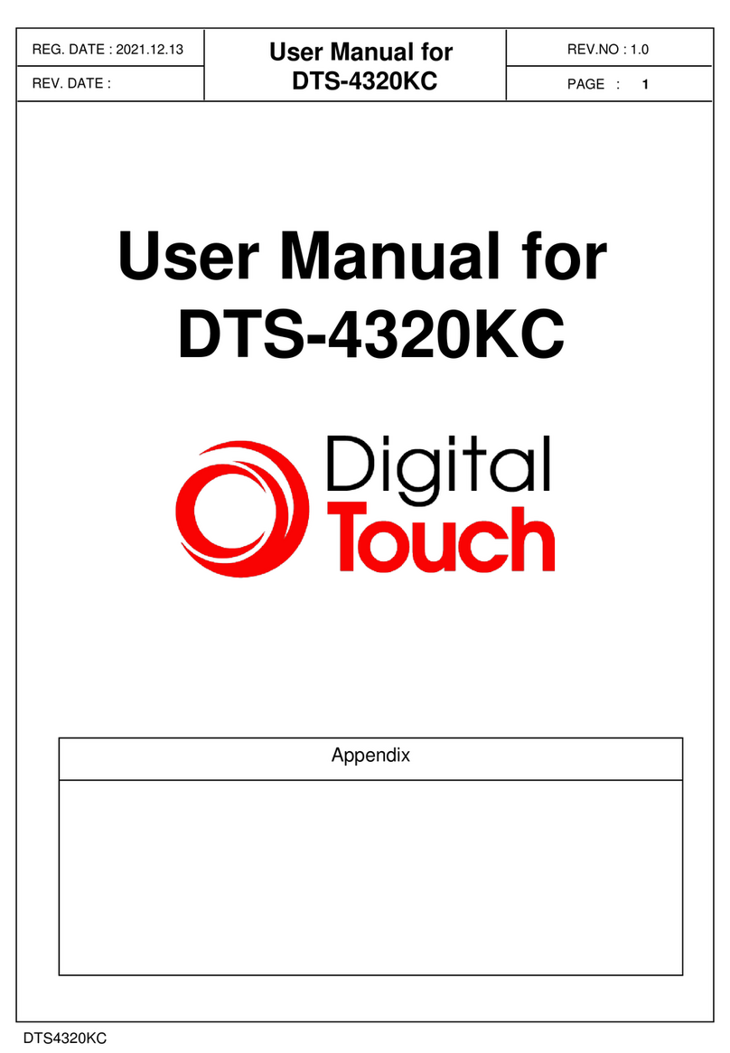 Digital Touch Systems DTS-4320KC Bedienungsanleitung Digital Touch Systems DTS-4320KC Bedienungsanleitung