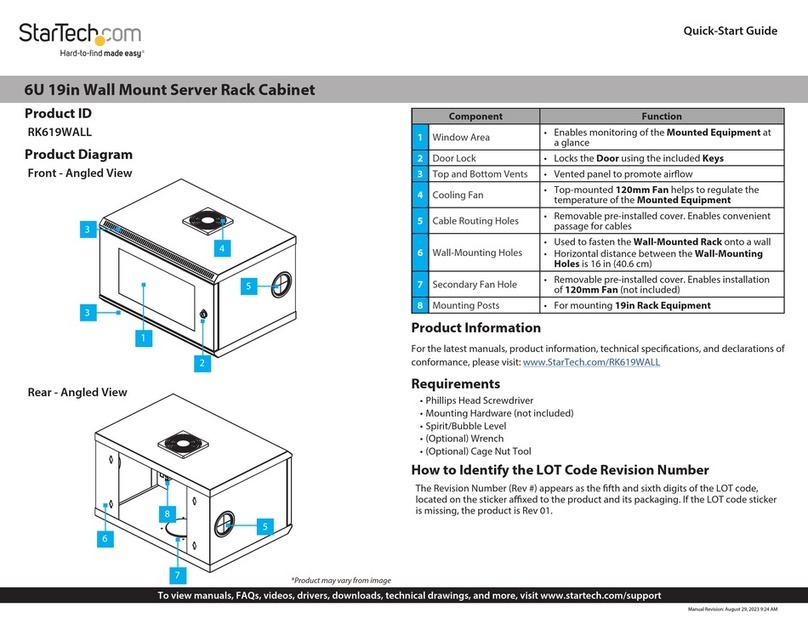 StarTech.com RK619WALL Bedienungsanleitung StarTech.com RK619WALL Bedienungsanleitung