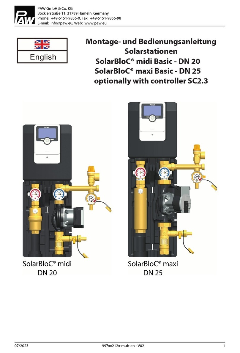 PAW SolarBloC midi Basic DN 20 Bedienungsanleitung
