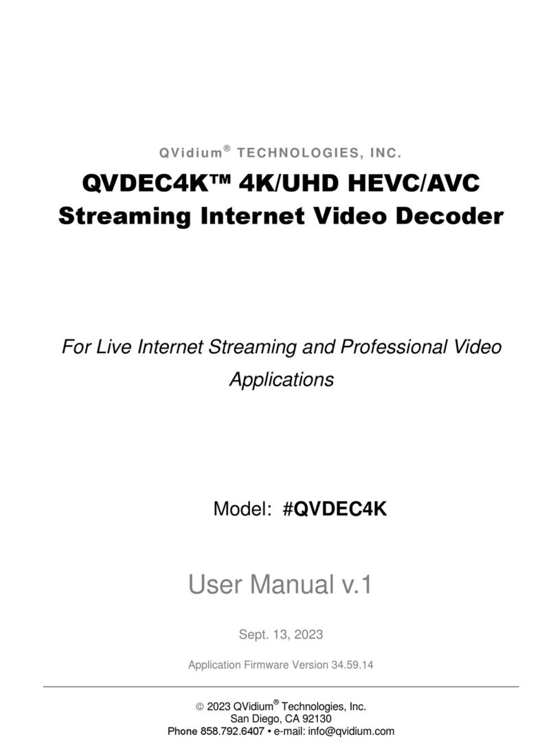 Qvidium QVDEC4K Bedienungsanleitung