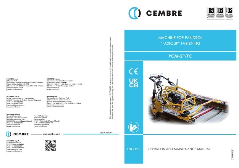 Cembre PCM-2P/FC Bedienungsanleitung