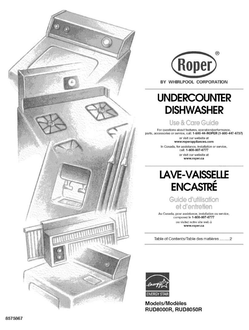 Whirlpool Roper RUD8050R Bedienungsanleitung