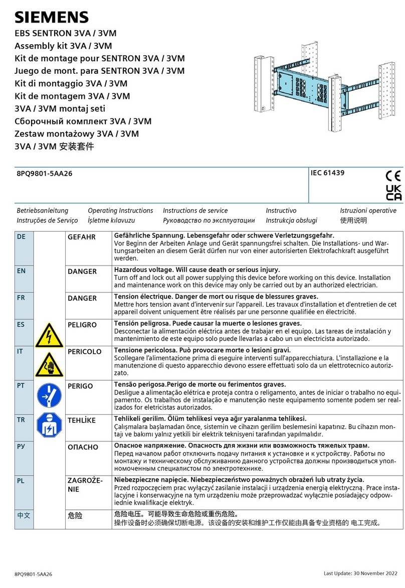 Siemens EBS SENTRON 3VM Bedienungsanleitung