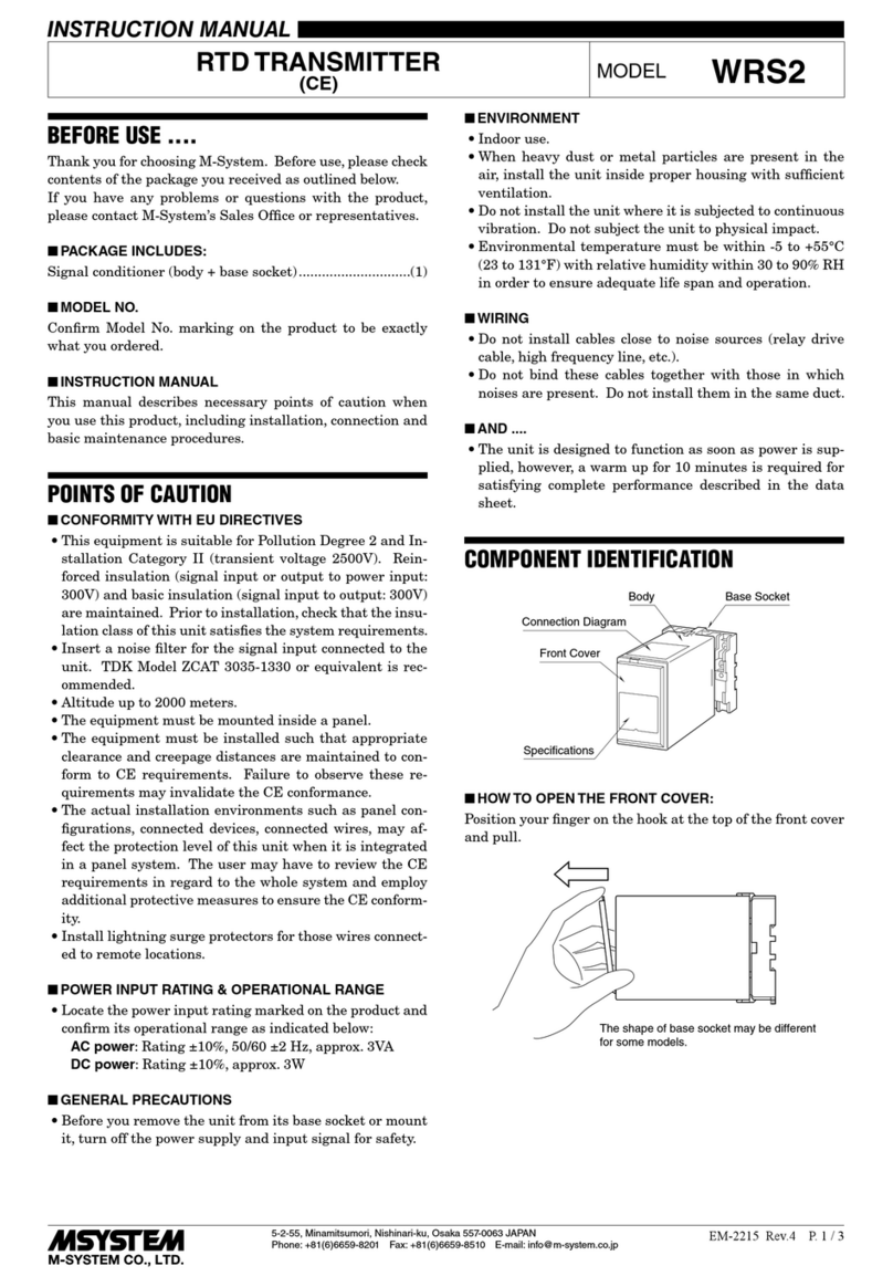 M-system WRS2 Bedienungsanleitung