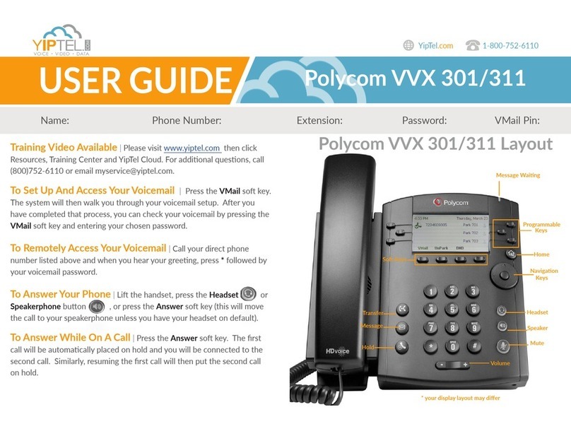 Polycom VVX 301 Bedienungsanleitung