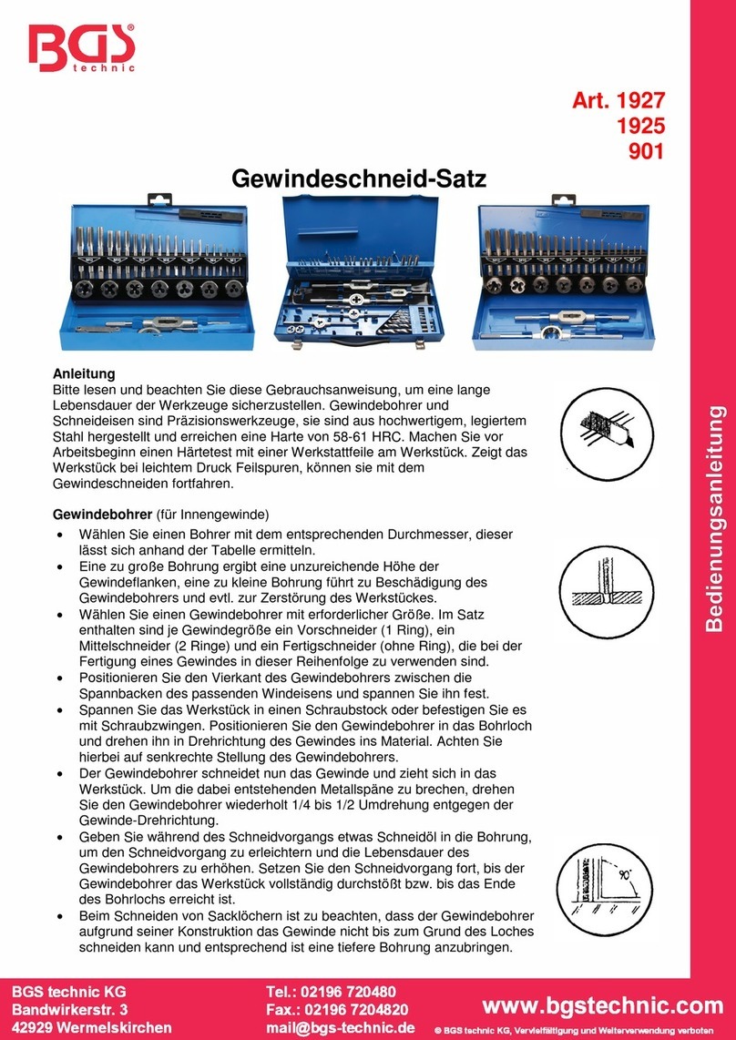 BGS technic 1927 Bedienungsanleitung