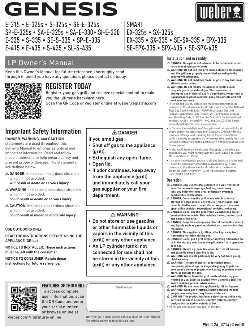 Weber SPIRIT E-315 Bedienungsanleitung