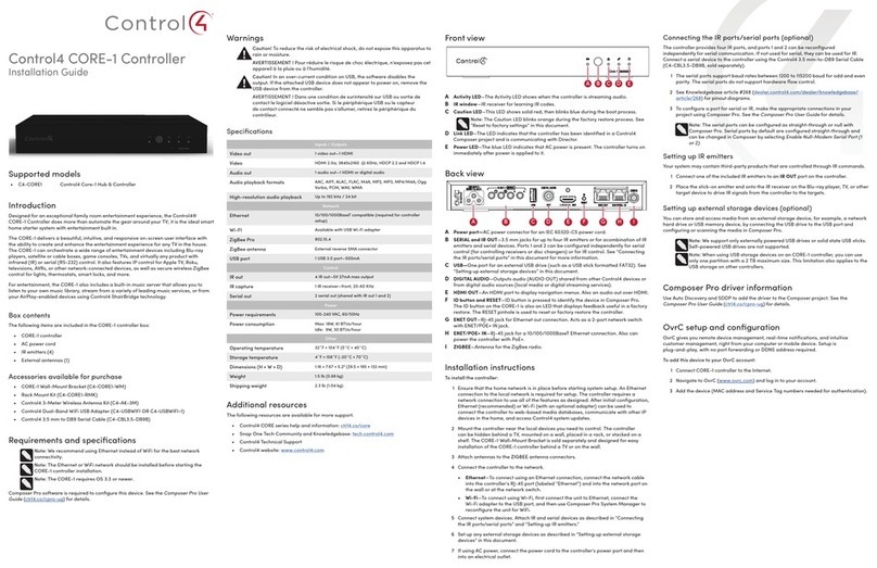 Contro l4 CORE-1 Bedienungsanleitung Contro l4 CORE-1 Bedienungsanleitung