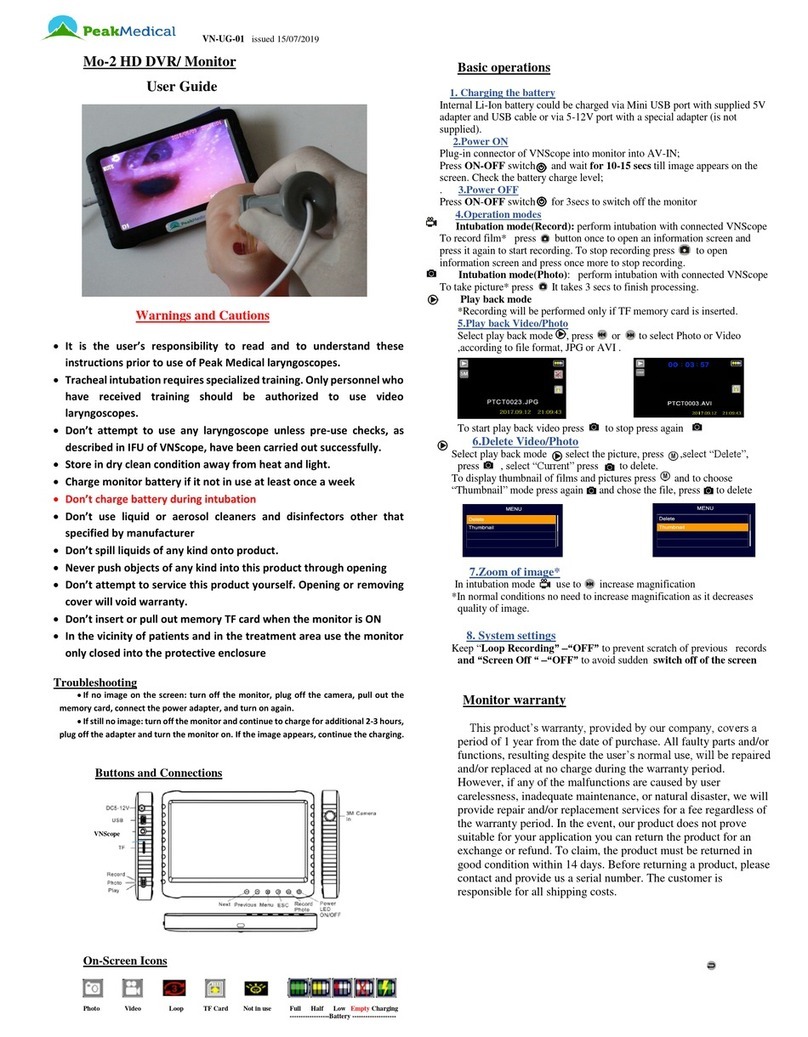 PeakMedical Mo-2 Bedienungsanleitung