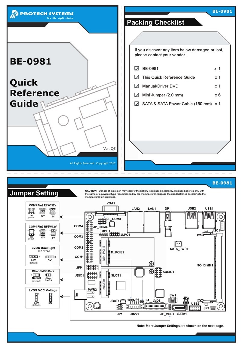 Protech Systems BE-0981 Bedienungsanleitung Protech Systems BE-0981 Bedienungsanleitung