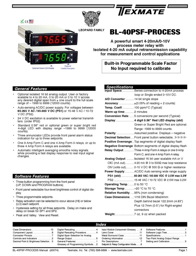Texmate BL-40PSF-PROCESS Bedienungsanleitung Texmate BL-40PSF-PROCESS Bedienungsanleitung