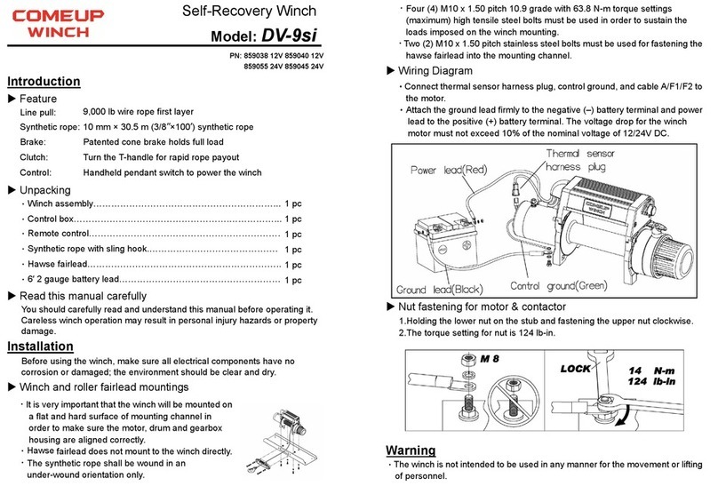 Come.up Winch DV-9si Bedienungsanleitung