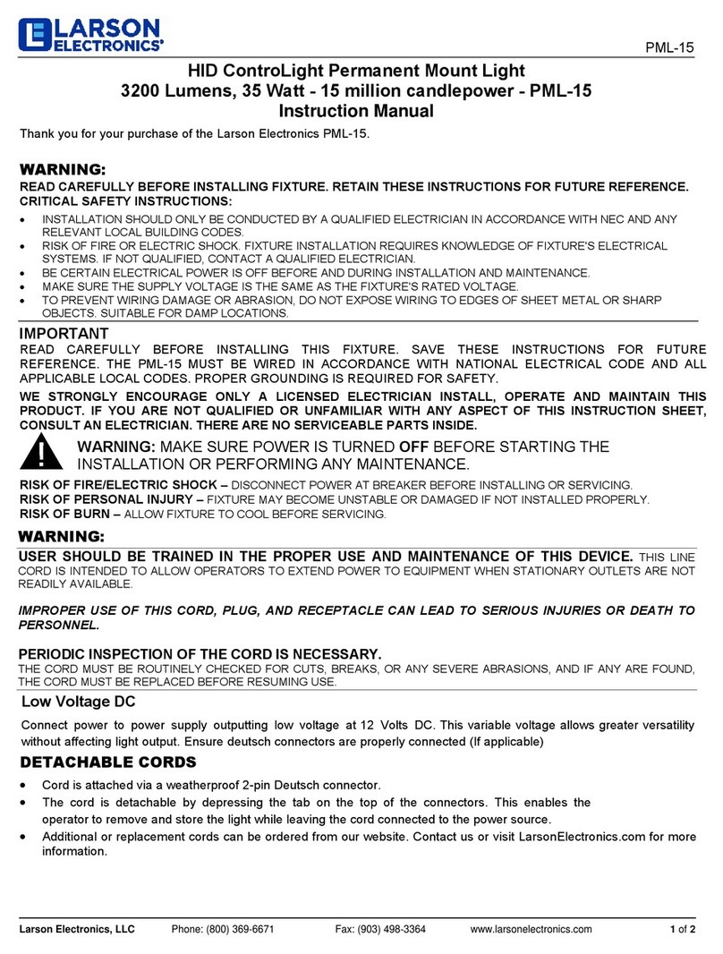 Larson Electronics PML-15 Bedienungsanleitung