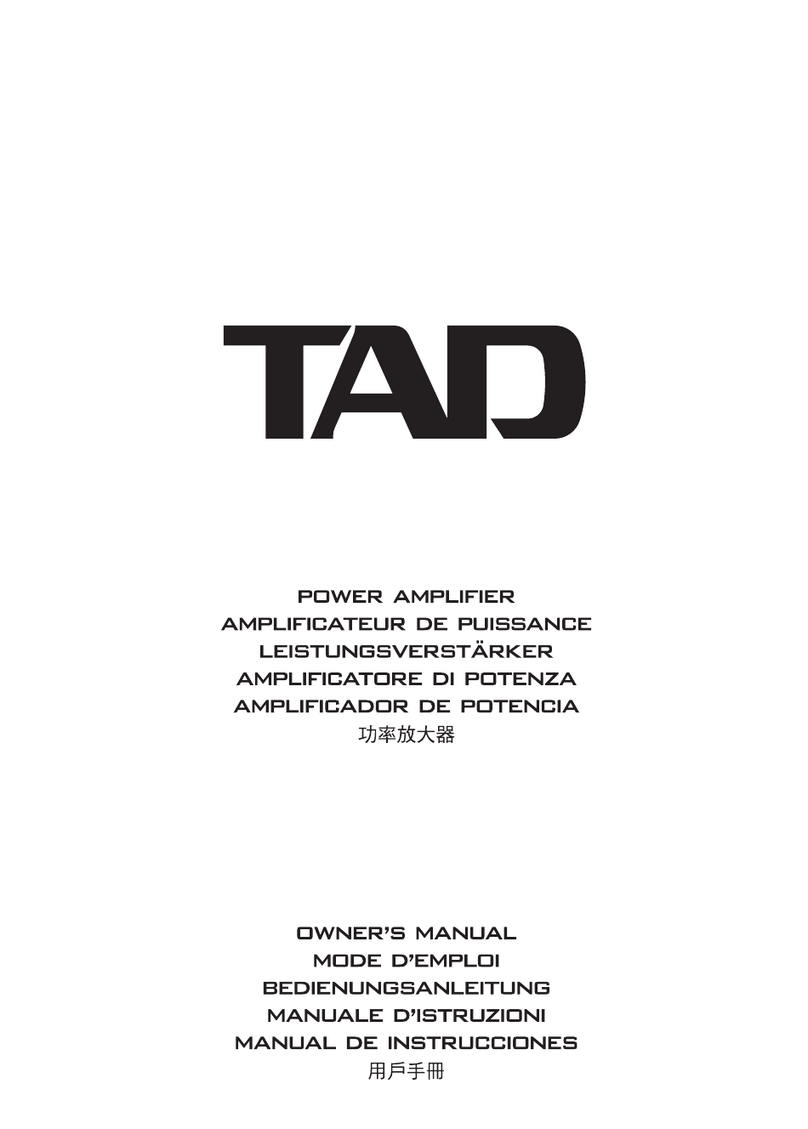 TAD TAD-M700 Bedienungsanleitung TAD TAD-M700 Bedienungsanleitung