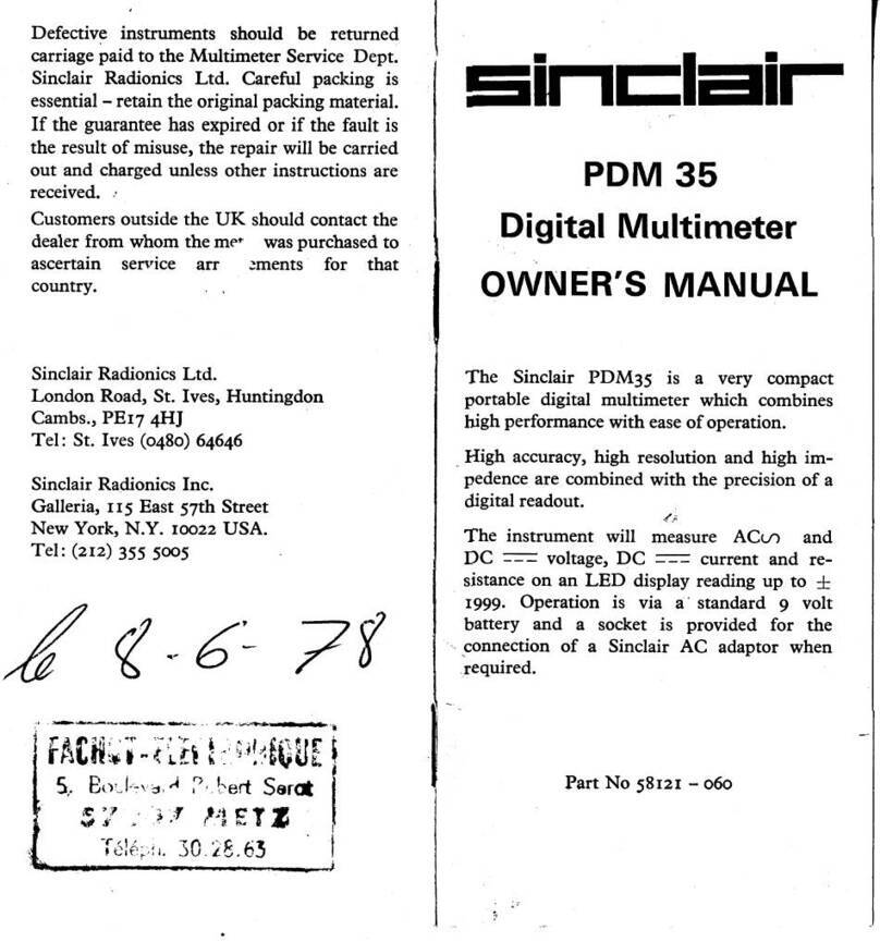 Sinclair PDM 35 Bedienungsanleitung