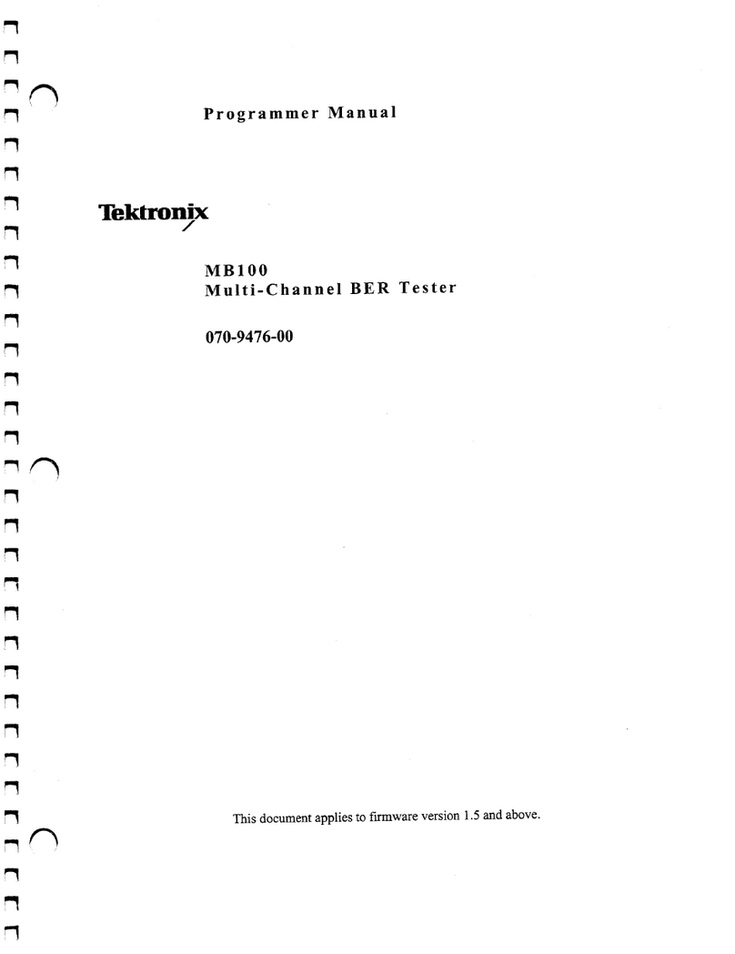 Tektronix MB100 Bedienungs- und Wartungshandbuch