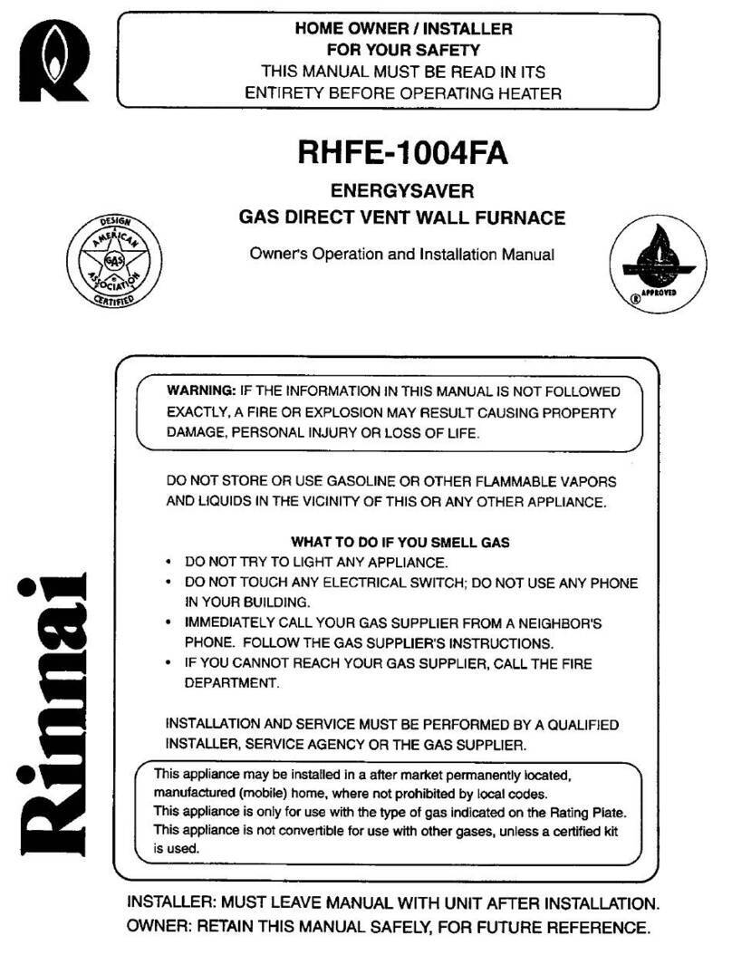 Rinnai RHFE-1004FA Kurzanleitung