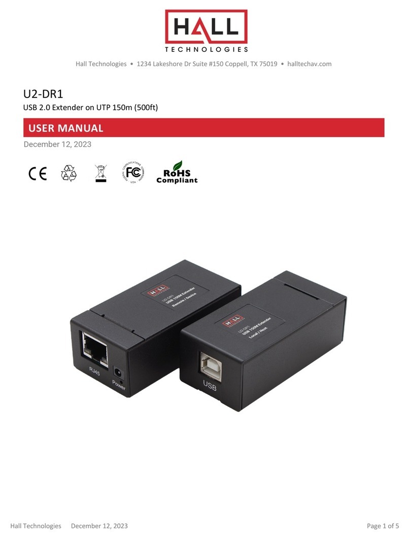 Hall Technologies U2-DR1 Bedienungsanleitung