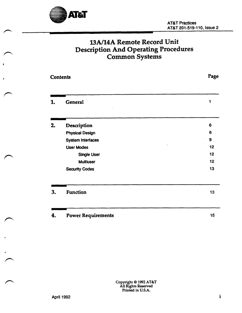 AT&T 13A Handbuch