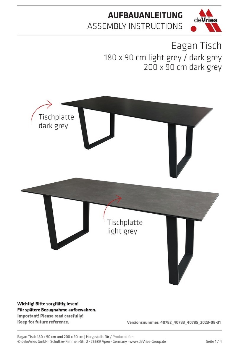 deVRIES Eagan Bedienungsanleitung