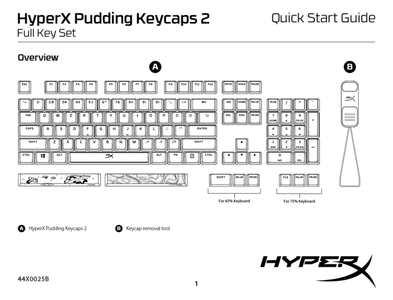 HyperX Pudding Keycaps 2 Bedienungsanleitung