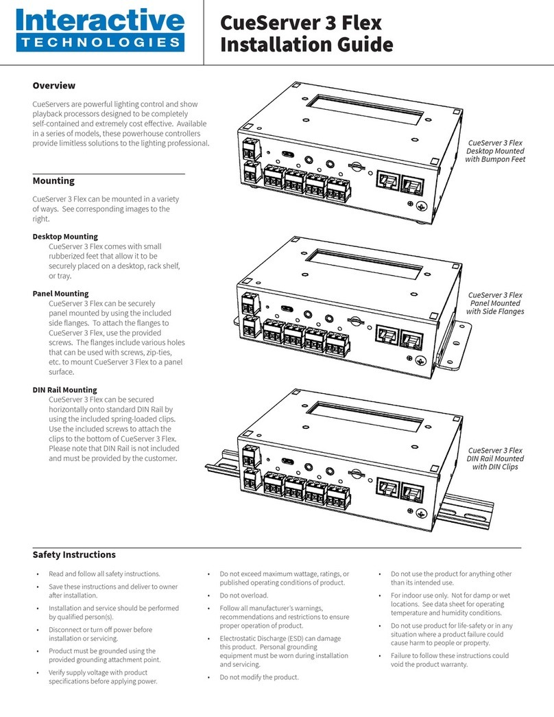 Interactive Technologies CueServer 3 Flex Bedienungsanleitung