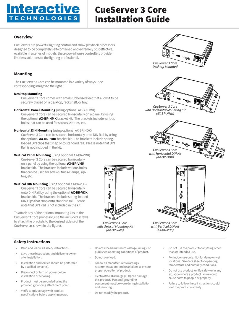 Interactive Technologies CueServer 3 Core Bedienungsanleitung