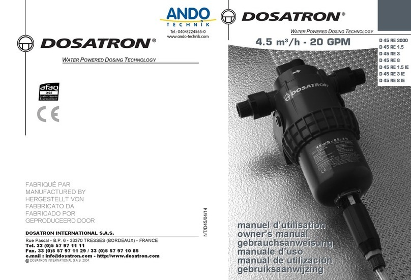 ANDO Technik Dosatron D 45 RE 3000 Bedienungsanleitung