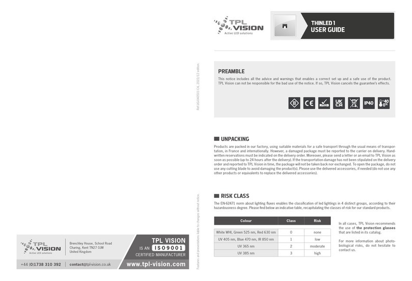 TPL VISION THINLED 1 Bedienungsanleitung