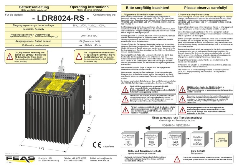 FEAS LDR8024-RS Bedienungsanleitung