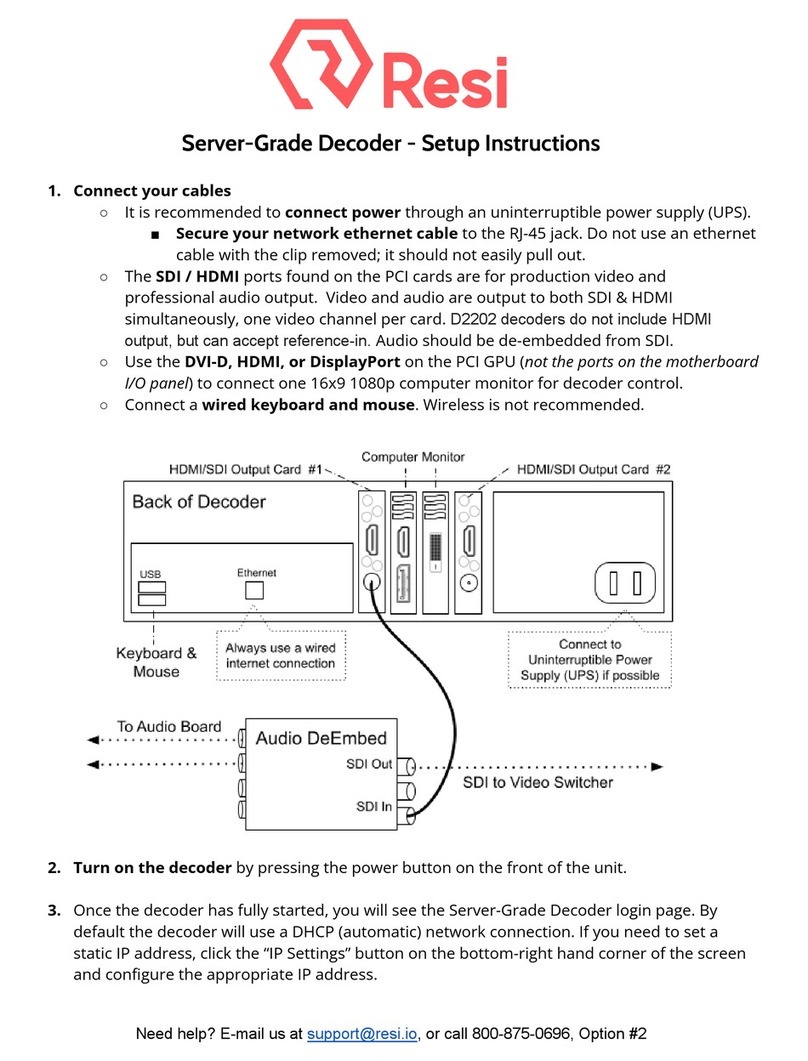 Resi Server-Grade Decoder Handbuch Resi Server-Grade Decoder Handbuch